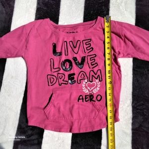 Aero. Pink graphic 3/4  sleeve shirt